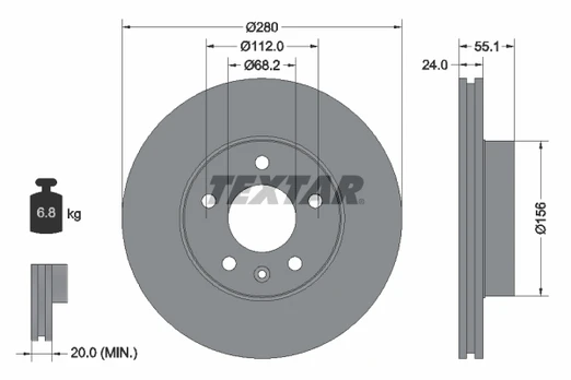 TEXTAR 92083805 Brake Disc