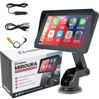 Automobilio multimedijos ekranas su Android Auto ir Apple CarPlay, Miroura