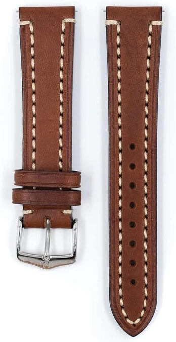 Hirsch xl vyriškas laikrodžio dirželis Saddle Leather Model Liberty 20 mm