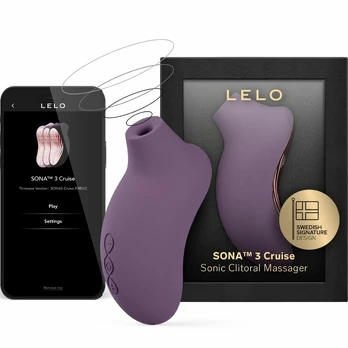 LELO SONA 3 Cruise Sonic Intimate Massager Plum, App-Enabled, 12 Modes