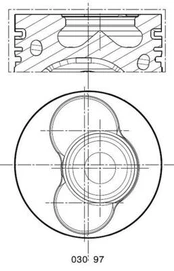 Stūmoklis MAHLE 0309702
