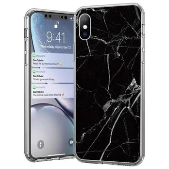 Želinis dėklas Samsung Galaxy S21+, juodas marmuras