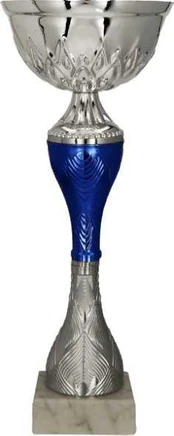 Detal Puchar metalowy sidabrinė ir-mėlyna