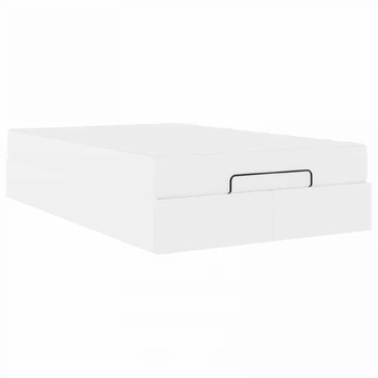 Lovos rėmas su čiužiniu su čiužiniu 2 pcs Balta PVC
