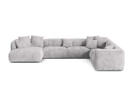 Modular Right Corner Sofa, "Martina", 6 Seats, 404x312x75, Light Grey