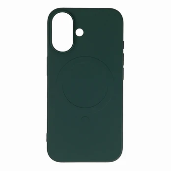 Hurtel Liquid Silikoninis dėklas with MagSafe for iPhone 16e - Žalias