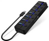 CONNECT IT USB Hub Mighty Switch 2, 4xUSB 3.0, 3xUSB 2.0, externí, juoda