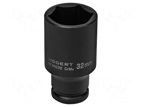 Socket | 6-angles,socket spanner,impact | HEX 32mm | 1/2" | long