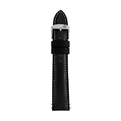 Leather strap for Zeppelin watch, black, 20 mm kaina