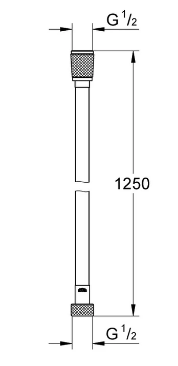 Silverflex dušo žarna 1250mm., 1/2"x1/2"