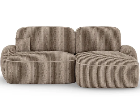 Tesalia corner sofa with sleeping function and storage compartment, beige bouclé, right-hand side, Modern, Light Brown