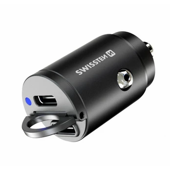 Swissten 45 W maitinimo šaltinis USB-C juodas