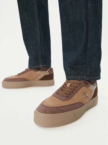 Calvin Klein Laisvalaikio batai Prime Cupsole Laceup Nu-Su Croc HM0HM02450 Ruda