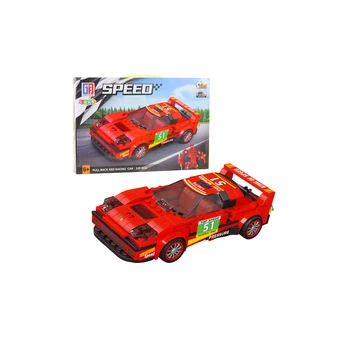 Lean Toys Construction Blocks Car Robot 2in1 Raudona Drive 329 pcs.