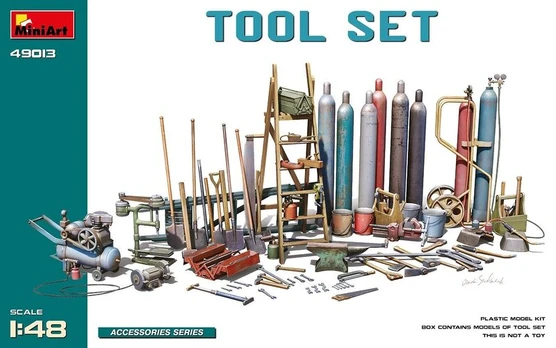 Klijuojamas Modelis MiniArt 49013 Tool Set 1/48