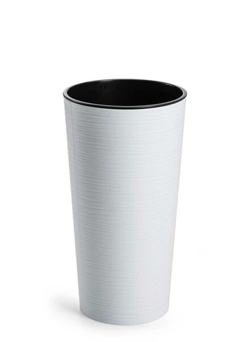 Vazonas „Urbanika Riflo“ baltas, aukštis 36 cm
