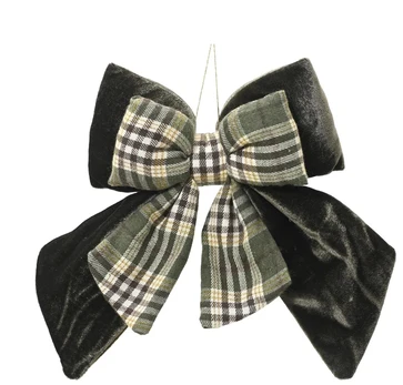 Christmas Tree toy Decoris Bow. žalias. textile
