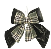 Christmas Tree toy Decoris Bow. žalias. textile kaina