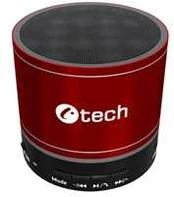 C-TECH repro SPK-08R, bluetooth, raudona