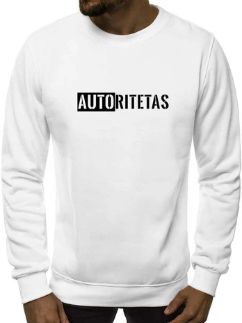 Baltas vyriškas džemperis Autoritetas
