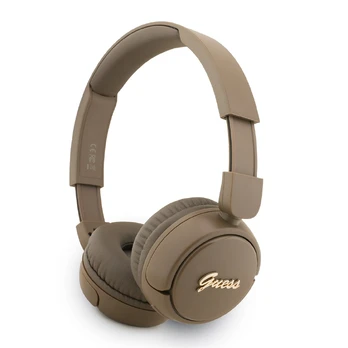 Dėklas Guess Metal Logo Script Over-Ear Headphones - Brown