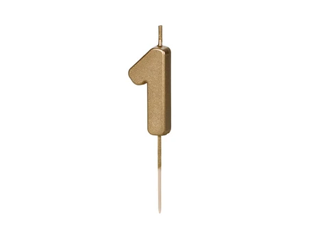 Torto žvakė nr.1 auksinė, 4,5 cm