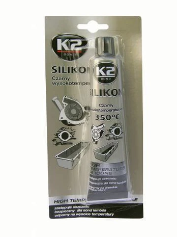 Silikoninis hermetikas K2, juoda sp., 85 g