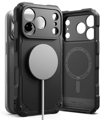 Juodas dėklas Apple iPhone 17 Pro / 18 Pro telefonui "Ringke Rugged Gear Magnetic Magsafe"