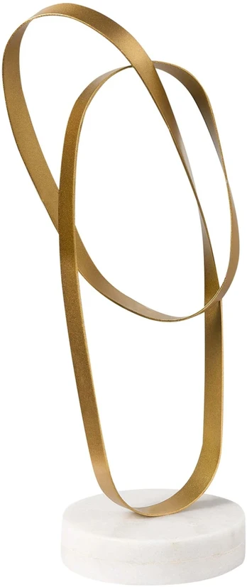 Beliani Dekoracinė figūrėlė MILTON Metalinė auksinė
