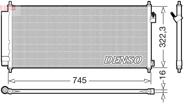 DENSO DCN40026 Air conditioning condenser