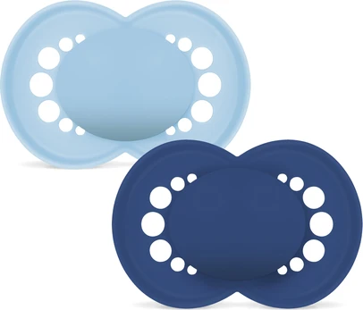 MAM - Orig Silk Pacifier 16-36m 2 Pack - Blue