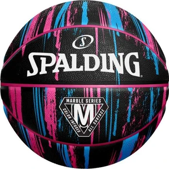 SPALDING MARBLE SERIES™ Juodas / Rožinis / Mėlynas (size 6)