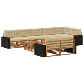 Lauko sofos komplektas su pagalve 9 pcs
