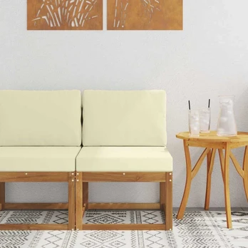 Lauko Vidurinis Sofa Kietos akacijos mediena Natūrali