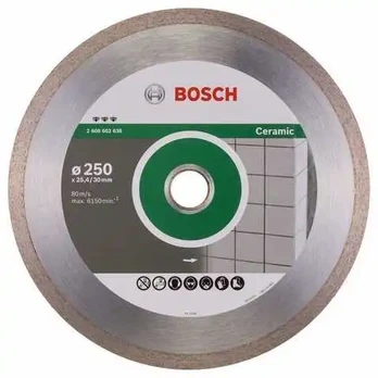 Bosch diamond cutting disc Best for Ceramic, 250mm (bore 30mm / 25.4mm)
