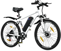 Elektrinis dviratis Hitway BK15, 26", 250W, baltas