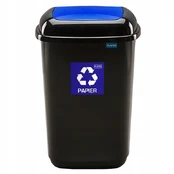 Šiukšliadėžė Plafor, 28 l, mėlyna/juoda kaina