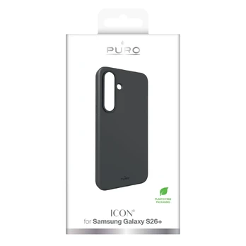 Dėklas Puro ICON protective case for Samsung Galaxy S26 Plus silicone - juodas