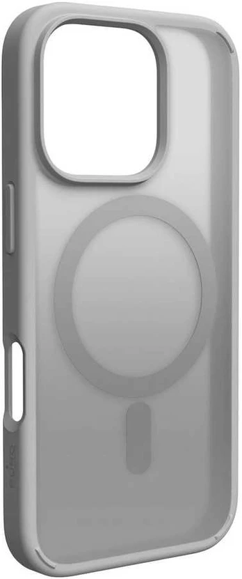 Puro iPhone 16 Pro“ silikoninis dėklas – sidabrinis