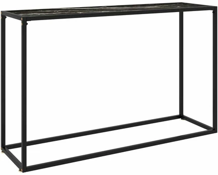 Konsolinis staliukas, juodas, 120x35x75cm, grūdintas stiklas