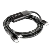 CLUB 3D CAC-1527 USB Type-C, Y įkrovimo laidas su 2x USB Type-C max. 100W, 1,83m kaina