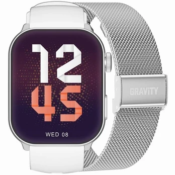 Smartwatch Gravity Gt28-10 moteriškas, baltas/sidabrinis