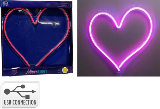 Mondex NEON SERCE WANDDECO 34X32CM