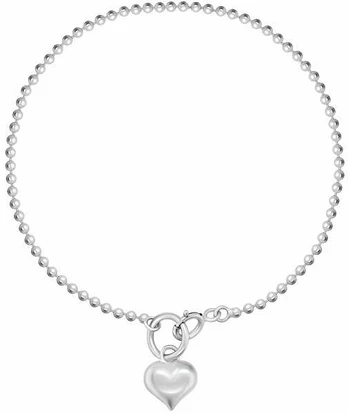 Brilio Silver Sidabrinis anklet with heart ANK117W