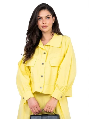 Moteriška oversize geltona striukė