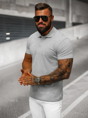 J.Style Polo Marškinėliai Vyrams Grey 8T80-2 8T80-2/M