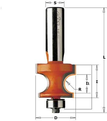 Apvalinimo freza CMT; S=12 mm; D=28,6 mm