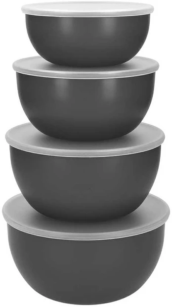 Kitchenaid Culinary Tools KitchenAid miski kuchenne su pokrywkami 4 vnt. Charcoal Pilkas