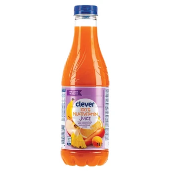 Multivitaminų sultys 100% su 10 vitaminų CLEVER, 1 l