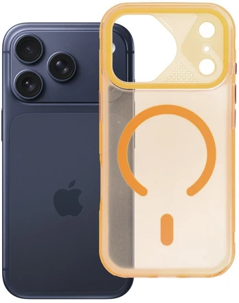 Oem Case for iPhone 17 PRO Aurora compatible with MagSafe oranžinis